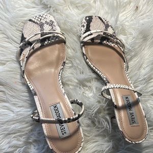 Beautiful Snake skin Steve Madden Low heel Sandals